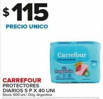 Carrefour Protectores femeninos carrefour 40un oferta