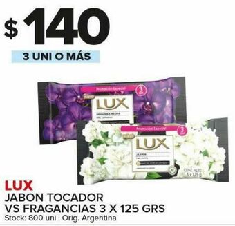 Carrefour Jabón de tocador lux 3 x 125g oferta
