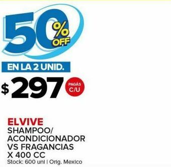 Carrefour Shampoo / acondicionador elvive 400cc oferta