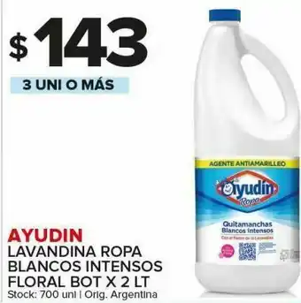 Carrefour Lavandina ropa blancos intensos floral 2lt ayudin oferta