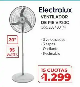 Naldo Lombardi Ventilador de pie vp20c oferta