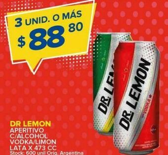Carrefour Aperitivos dr. lemon 473cc oferta
