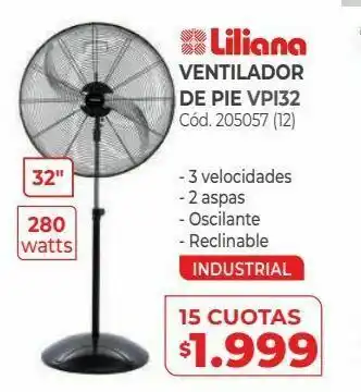 Naldo Lombardi Ventilador de pie vpi32 oferta