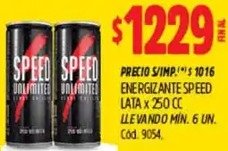 Supermercados Yaguar Speed energizante lata oferta