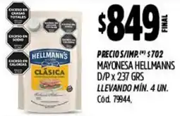 Supermercados Yaguar Hellmann's clásica mayonesa d/p oferta
