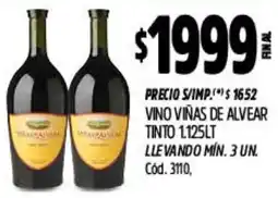 Supermercados Yaguar Viñas de alvear vino tinto oferta