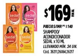 Supermercados Yaguar Sedal shampoo/ acondicionador oferta