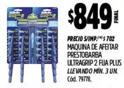 Supermercados Yaguar Gillette maquina de afeitar prestobarba ultragrip 2 fua plus oferta