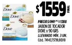 Supermercados Yaguar Dove jabon de tocador oferta