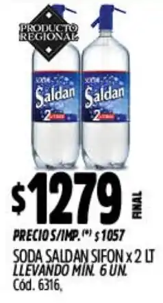 Supermercados Yaguar Saldan soda sifon oferta