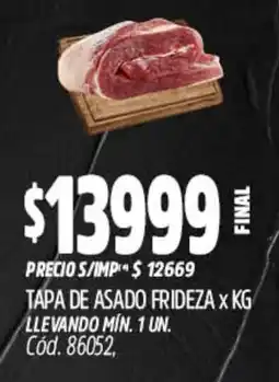 Supermercados Yaguar Tapa de asado frideza oferta