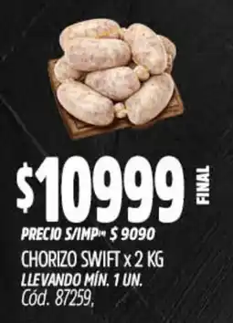 Supermercados Yaguar Chorizo swift oferta