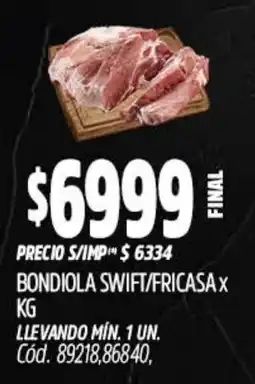 Supermercados Yaguar Bondiola swift/fricasa oferta