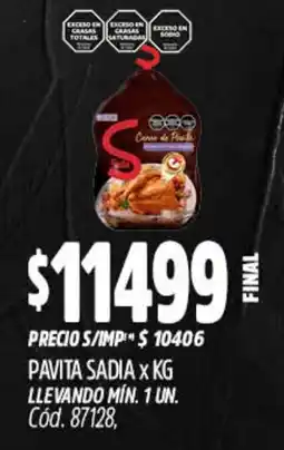 Supermercados Yaguar Pavita sadia oferta