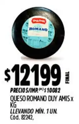 Supermercados Yaguar Duy amis queso romano oferta