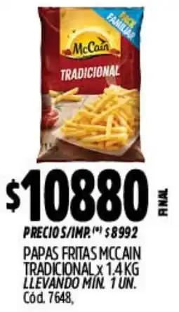 Supermercados Yaguar McCain papas fritas tradicional oferta