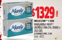 Supermercados Yaguar Manty margarina untable pan 0% trans oferta