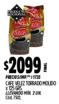 Supermercados Yaguar Velez cafe torrado molido oferta