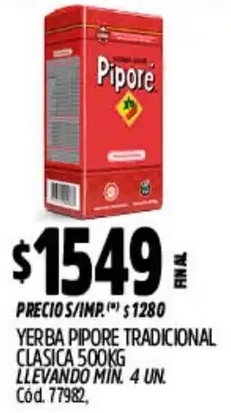 Supermercados Yaguar Pipore yerba tradicional clasica oferta