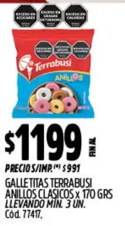 Supermercados Yaguar Terrabusi galletitas anillos clasicos oferta