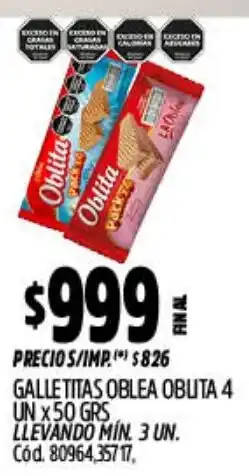 Supermercados Yaguar Oblita galletitas oblea oferta
