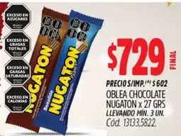 Supermercados Yaguar Nugaton oblea chocolate oferta