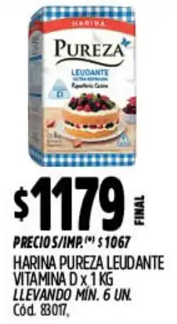 Supermercados Yaguar Pureza harina leudante vitamina d oferta