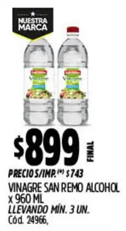 Supermercados Yaguar San remo vinagre alcohol oferta