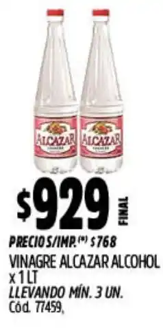 Supermercados Yaguar Alcazar vinagre alcohol oferta