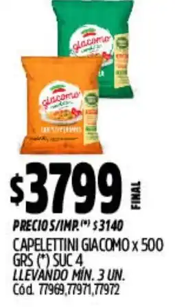 Supermercados Yaguar Giacomo capelettini oferta
