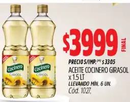 Supermercados Yaguar Cocinero aceite girasol oferta