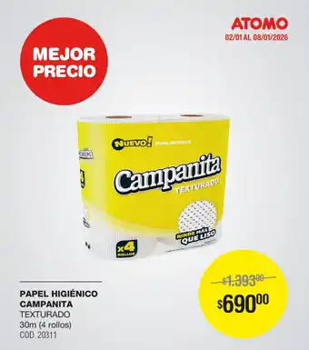 Campanita papel higiénico