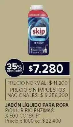 Carrefour Market Skip jabón líquido para ropa p/diluir bio enzimas oferta