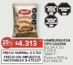 Carrefour Market Swift hamburguesa tipo casera bolsa oferta