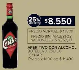 Carrefour Market Cynar aperitivo con alcohol botella oferta