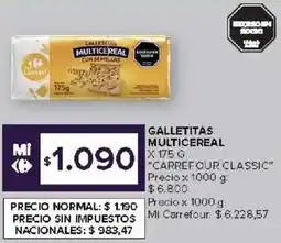 Carrefour Market Carrefour classic galletitas multicereal oferta