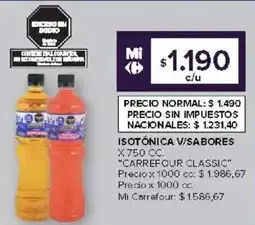 Carrefour Market Carrefour classic isotónica v/sabores oferta