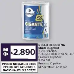 Carrefour Market Carrefour essential rollo de cocina maxi blanco oferta