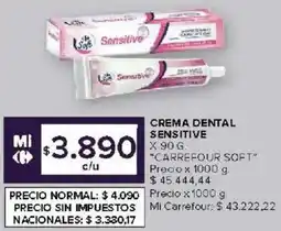 Carrefour Market Carrefour soft crema dental sensitive oferta