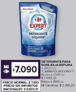 Carrefour Market Carrefour expert detergente para ropa baja espuma oferta