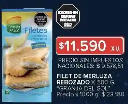 Carrefour Market Granja del sol filet de merluza rebozado oferta