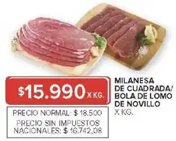 Carrefour Market Milanesa de cuadrada! bola de lomo de novillo oferta