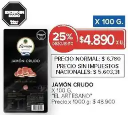 Carrefour Market El artesano jamón crudo oferta