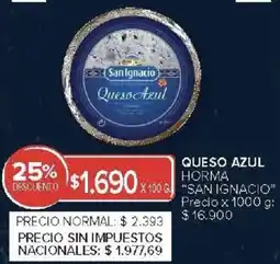 Carrefour Market San ignacio queso azul horma oferta