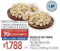 Carrefour Market Elaboración propia ñoquis de papa oferta