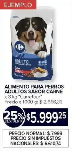 Carrefour Market Carrefour alimento para perros adultos sabor carne oferta