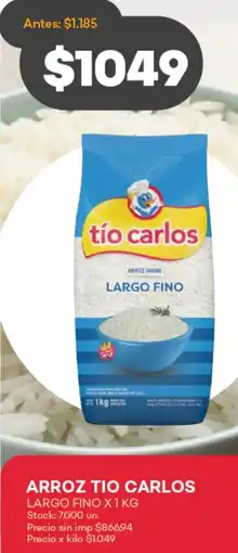 Supermercados Tadicor Arroz tio carlos largo fino oferta