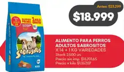 Supermercados Tadicor Sabrositos alimento para perros adultos oferta
