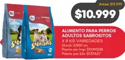 Supermercados Tadicor Alimento para perros adultos sabrositos oferta