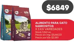Supermercados Tadicor Sabrositos alimento para gato oferta